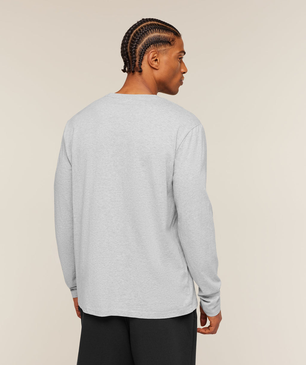 Crest Long Sleeve T-Shirt - Light Grey Marl — imagem 2