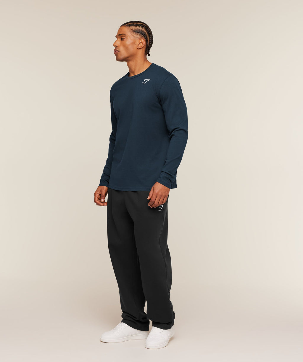 Crest Long Sleeve T-Shirt - Navy — imagem 4