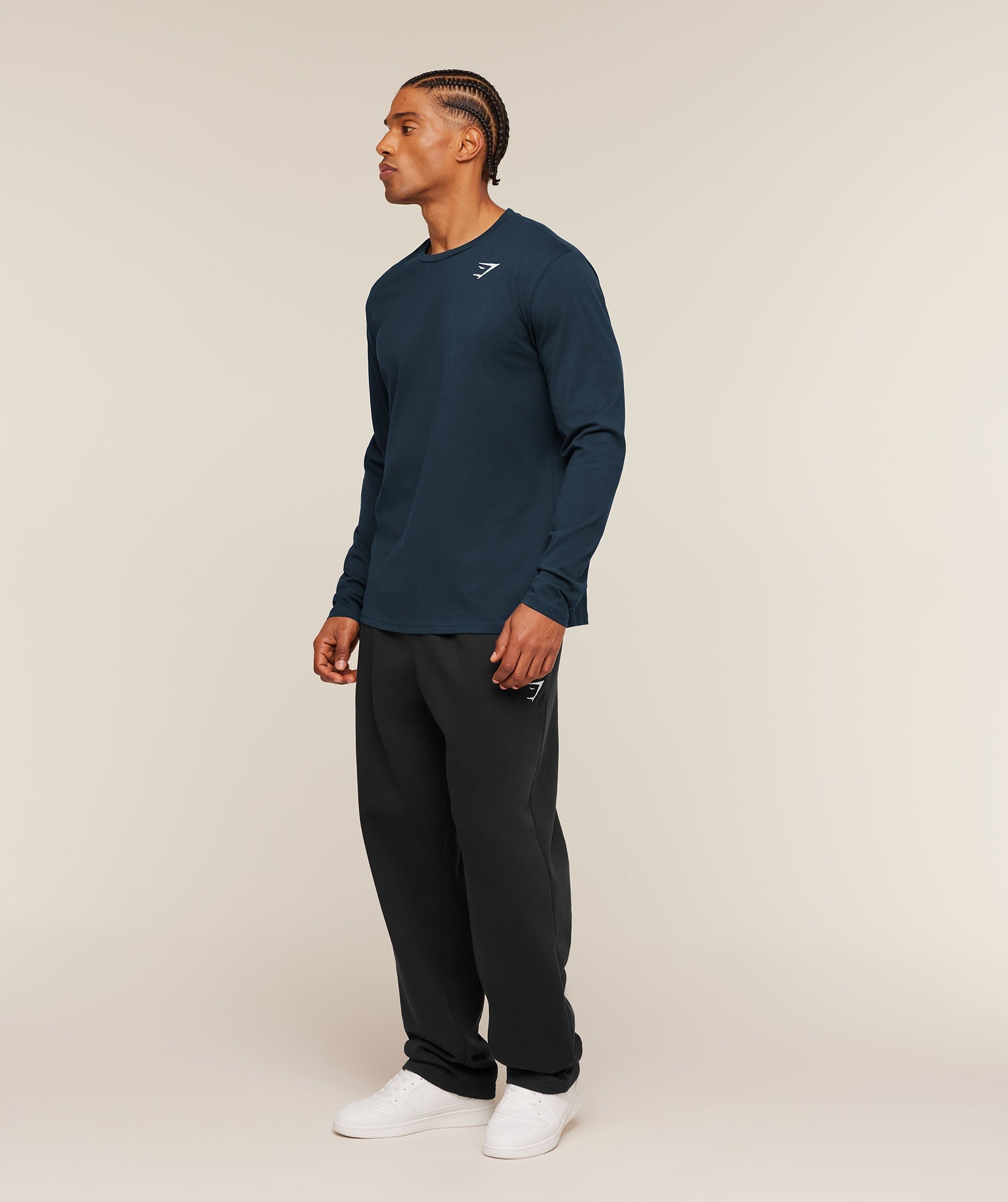 Crest Long Sleeve T-Shirt - Navy — imagem 4