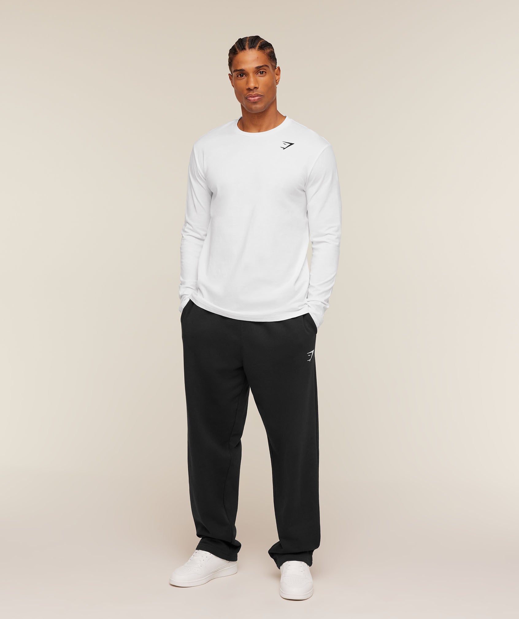 Crest Long Sleeve T-Shirt - White — imagem 5