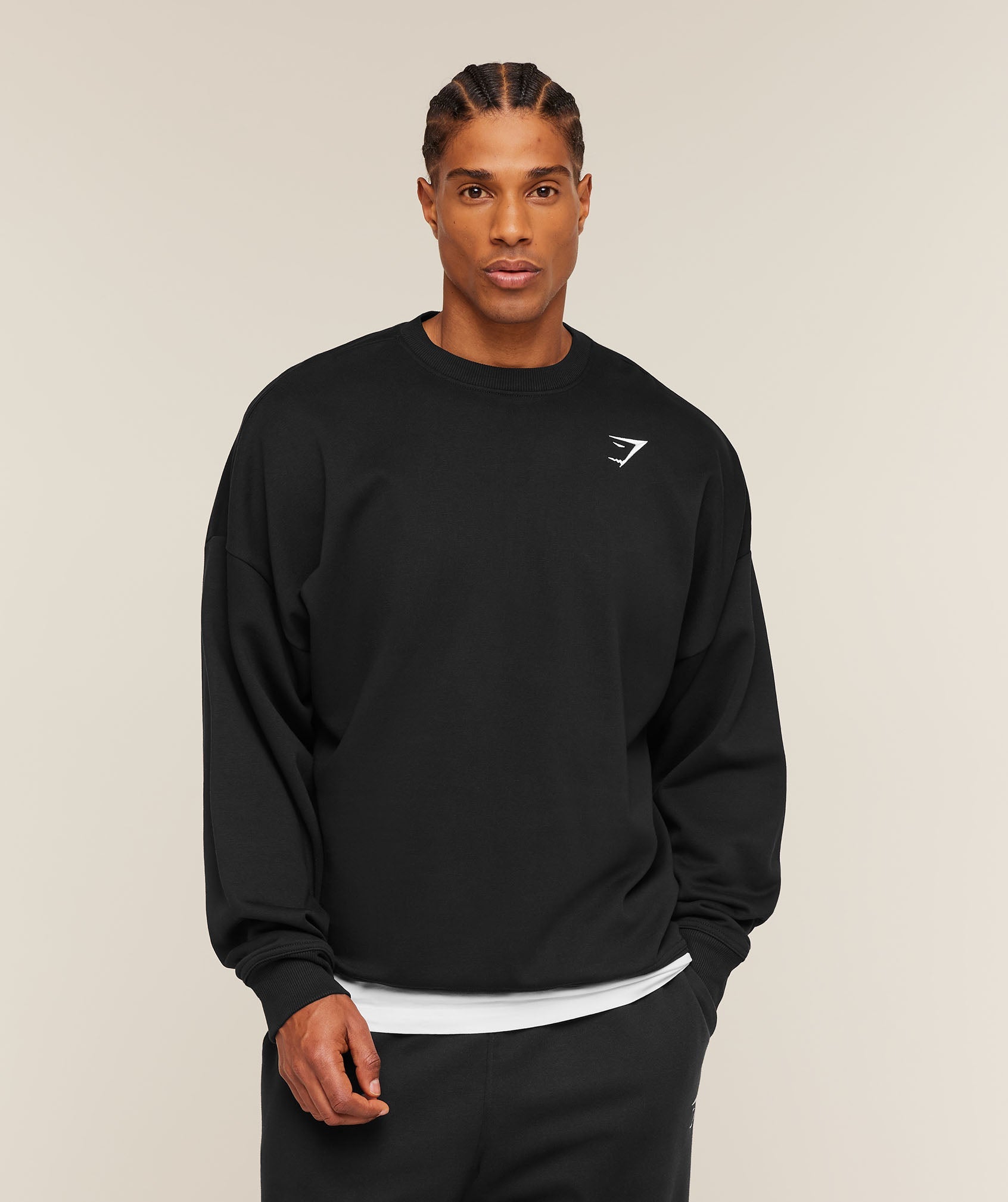 Oversized Crest Crew - Black — imagem 1