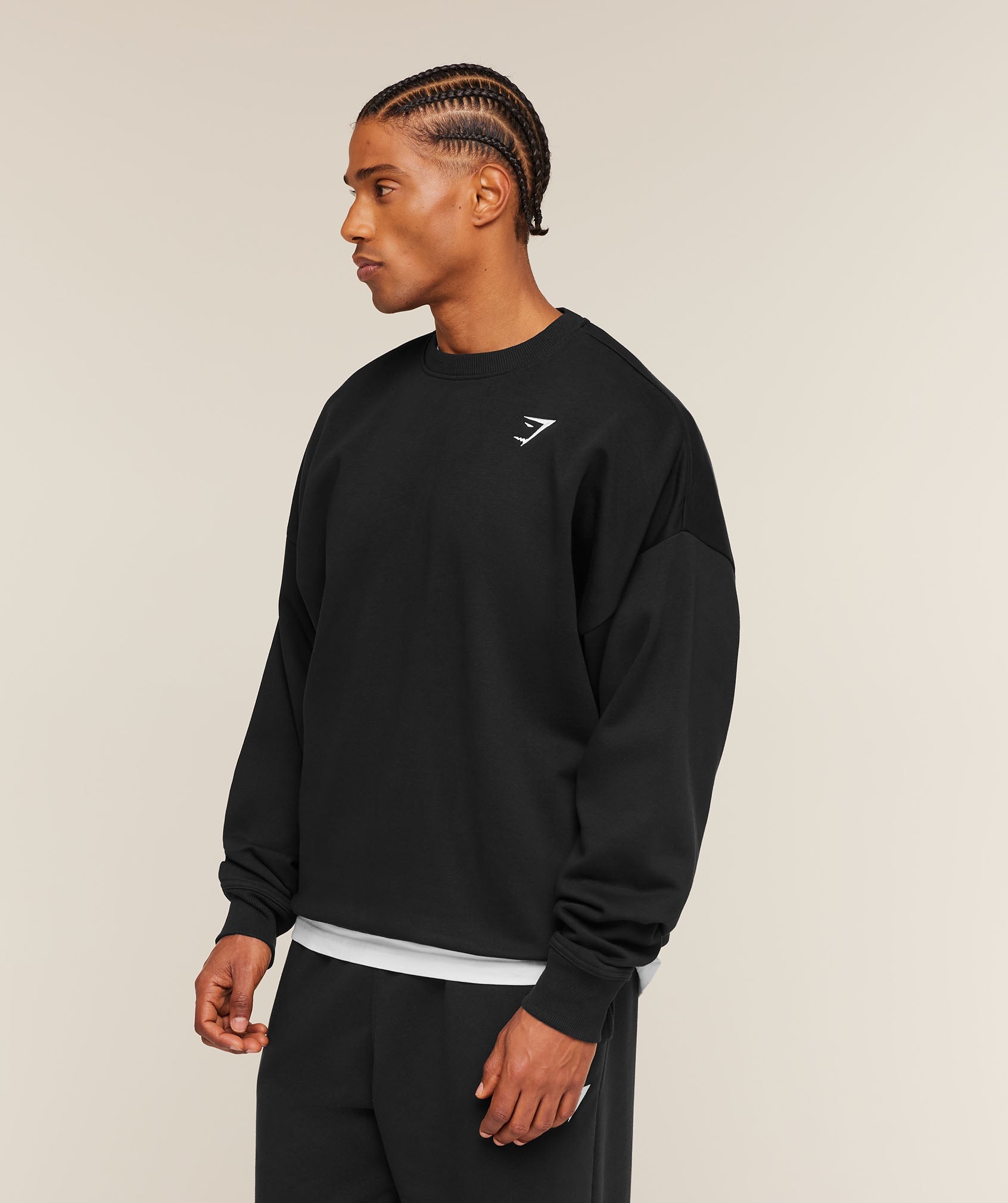 Oversized Crest Crew - Black — imagem 3