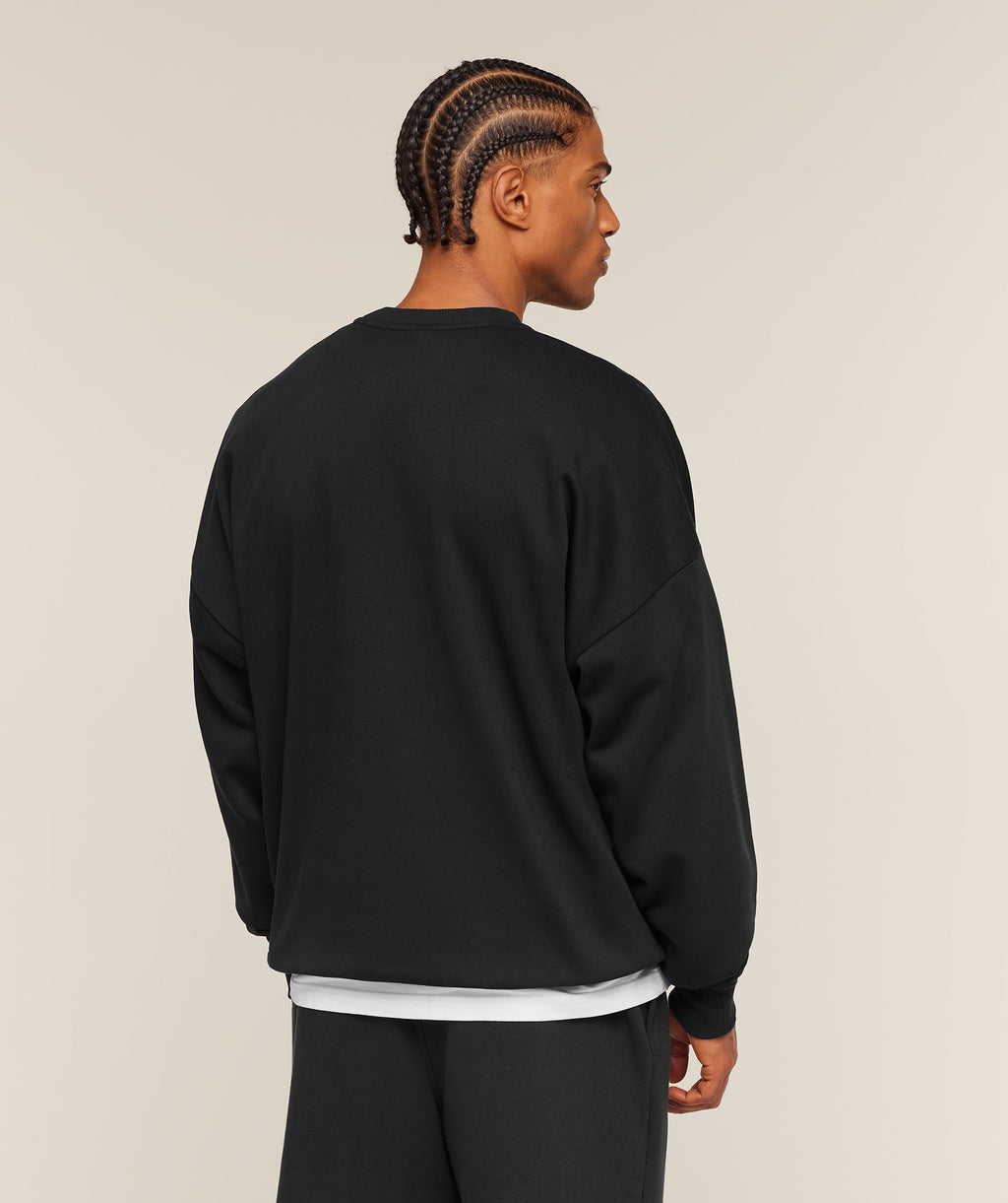 Oversized Crest Crew - Black — imagem 2