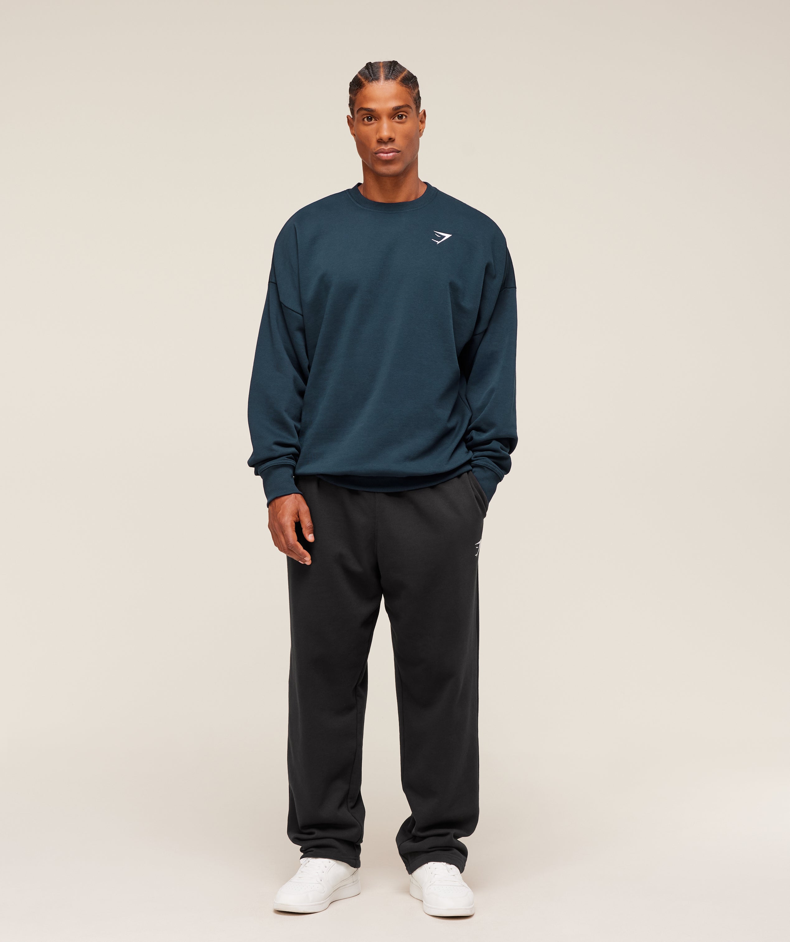 Oversized Crest Crew - Navy — imagem 5