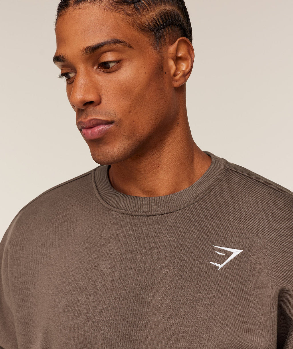 Oversized Crest Crew - Soft Brown — imagem 5