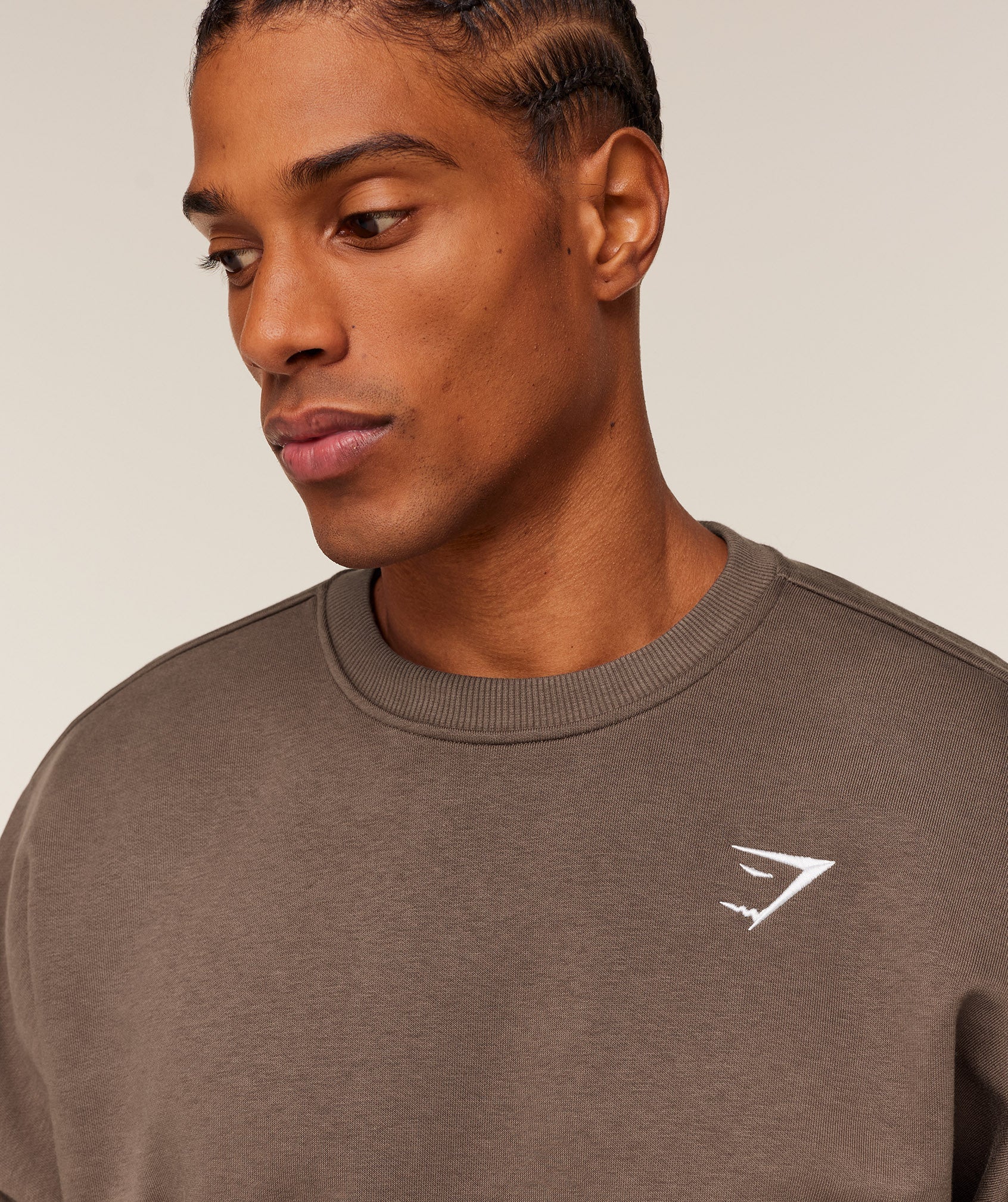 Oversized Crest Crew - Soft Brown — imagem 5