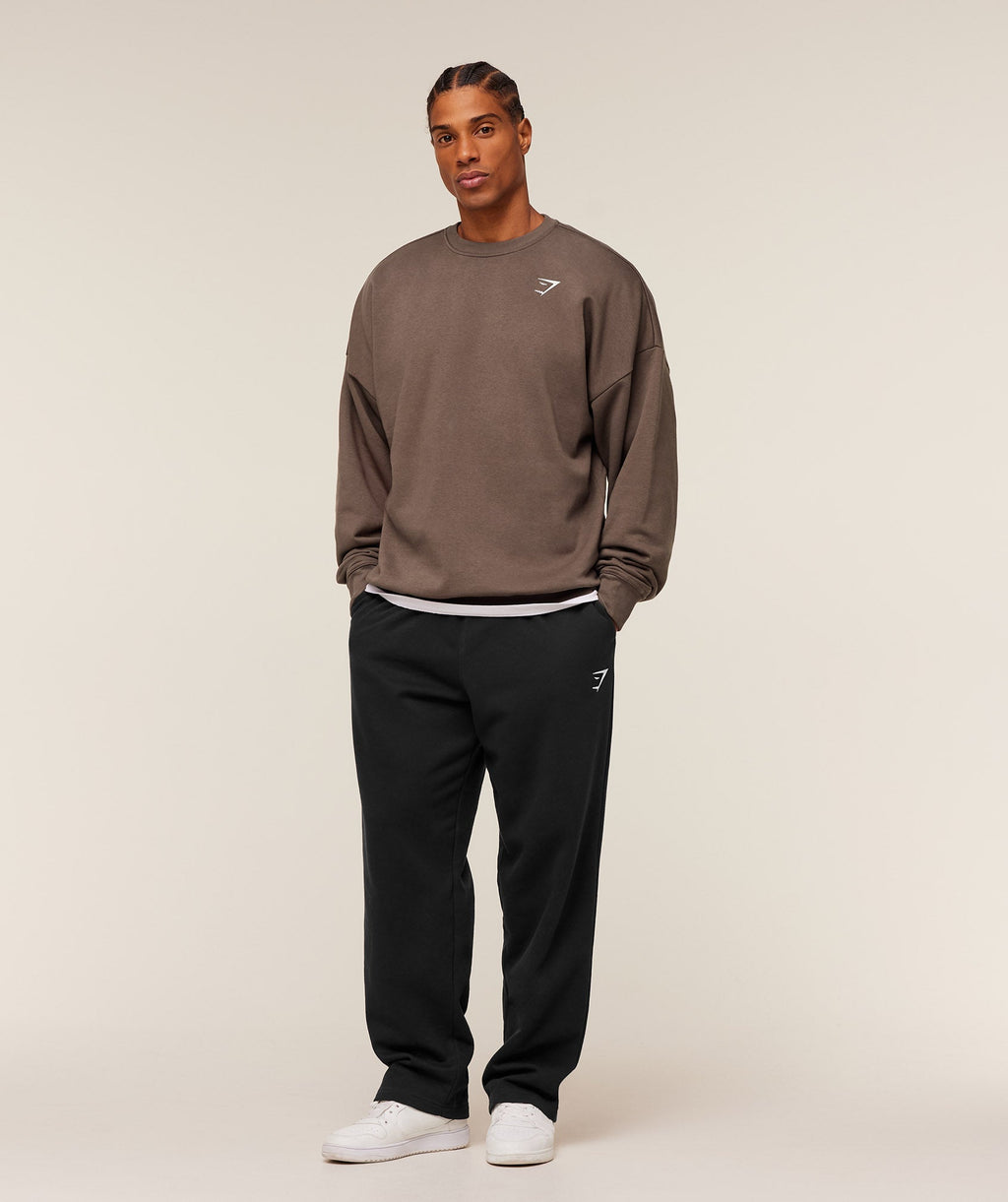 Oversized Crest Crew - Soft Brown — imagem 4