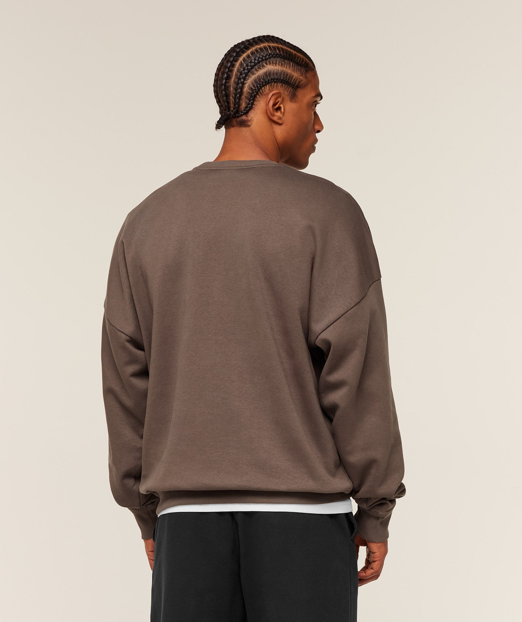 Oversized Crest Crew - Soft Brown — imagem 2