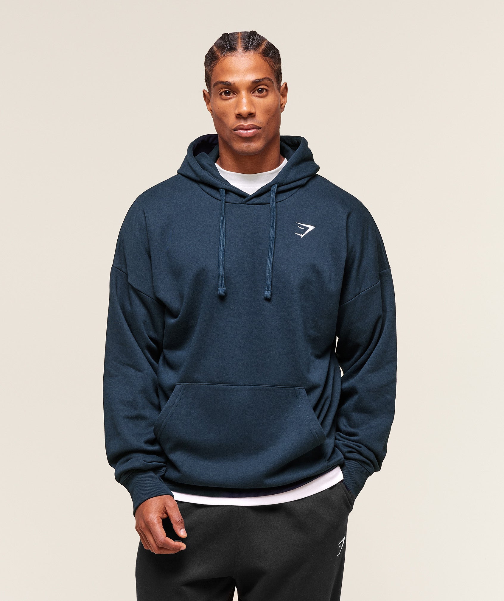 Crest Oversized Hoodie - Navy — imagem 1