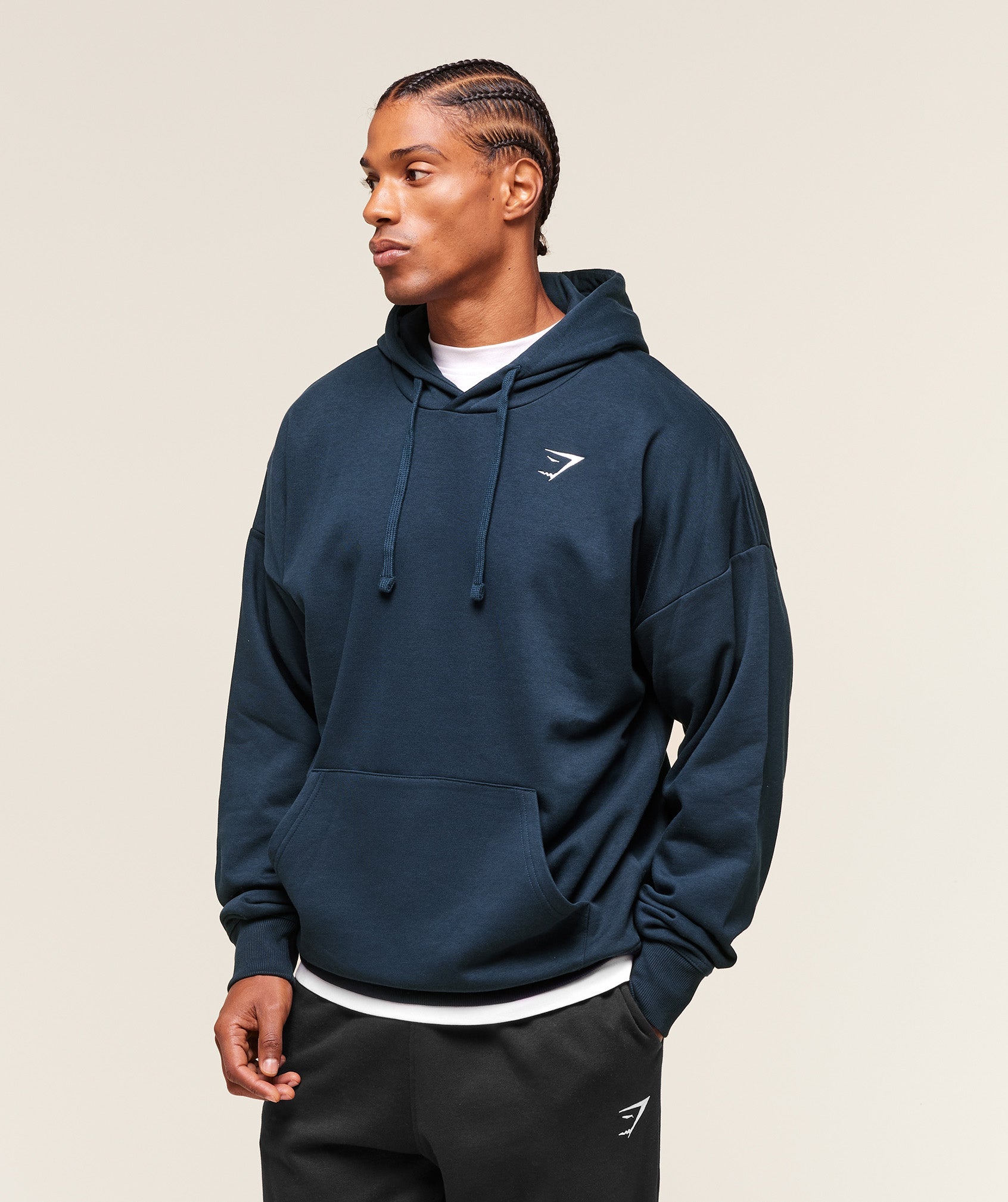Crest Oversized Hoodie - Navy — imagem 2