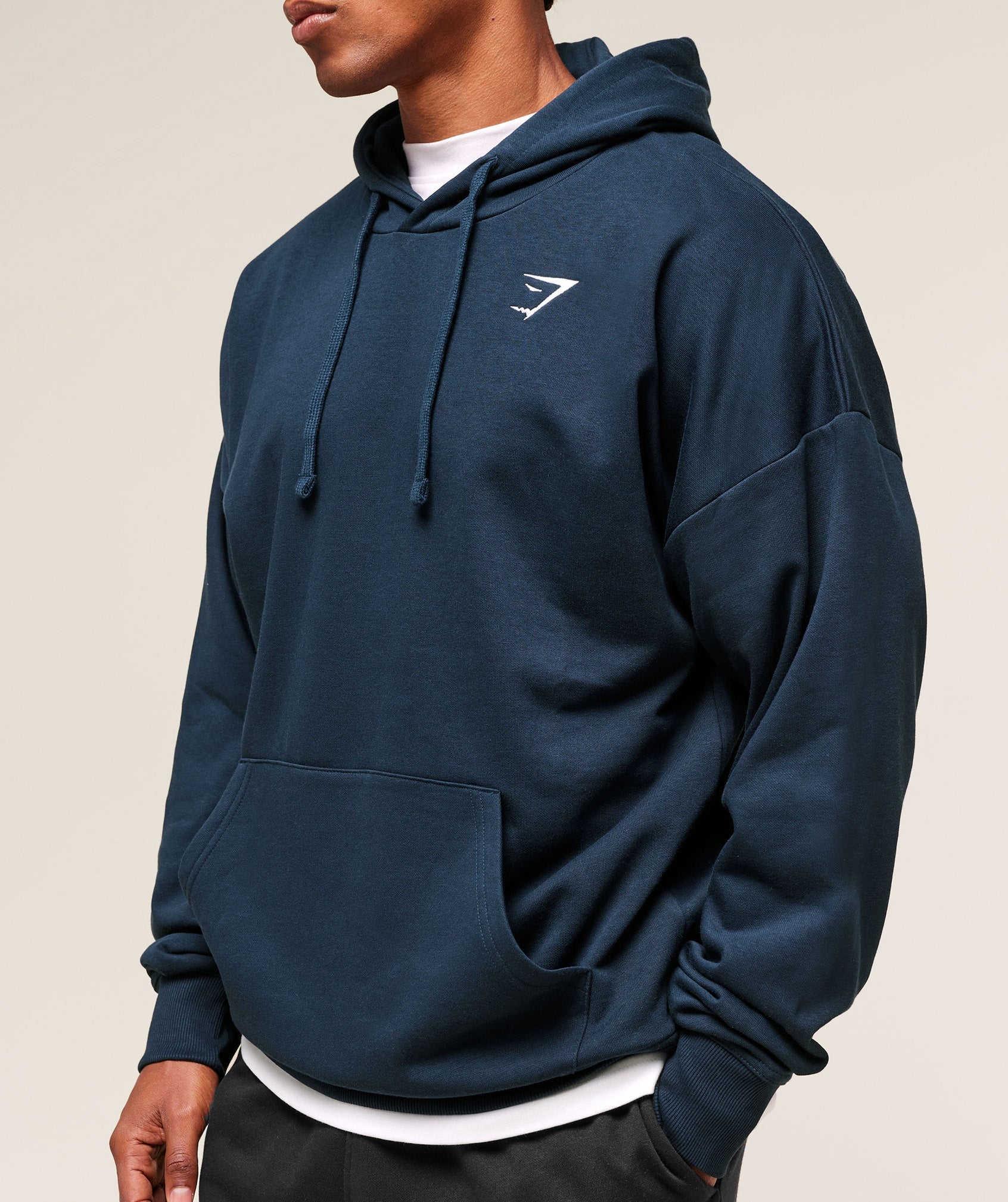 Crest Oversized Hoodie - Navy — imagem 4