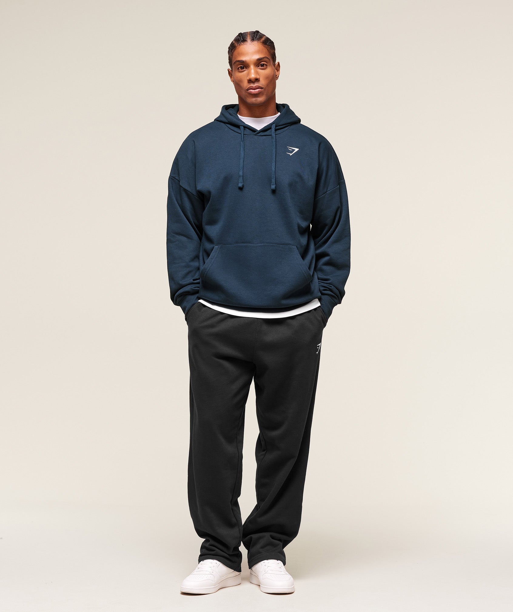 Crest Oversized Hoodie - Navy — imagem 5