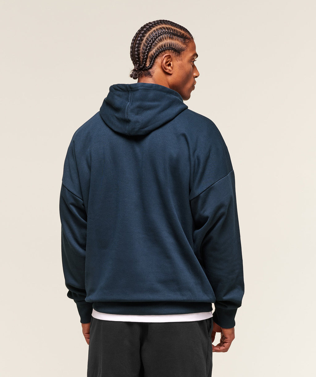 Crest Oversized Hoodie - Navy — imagem 3
