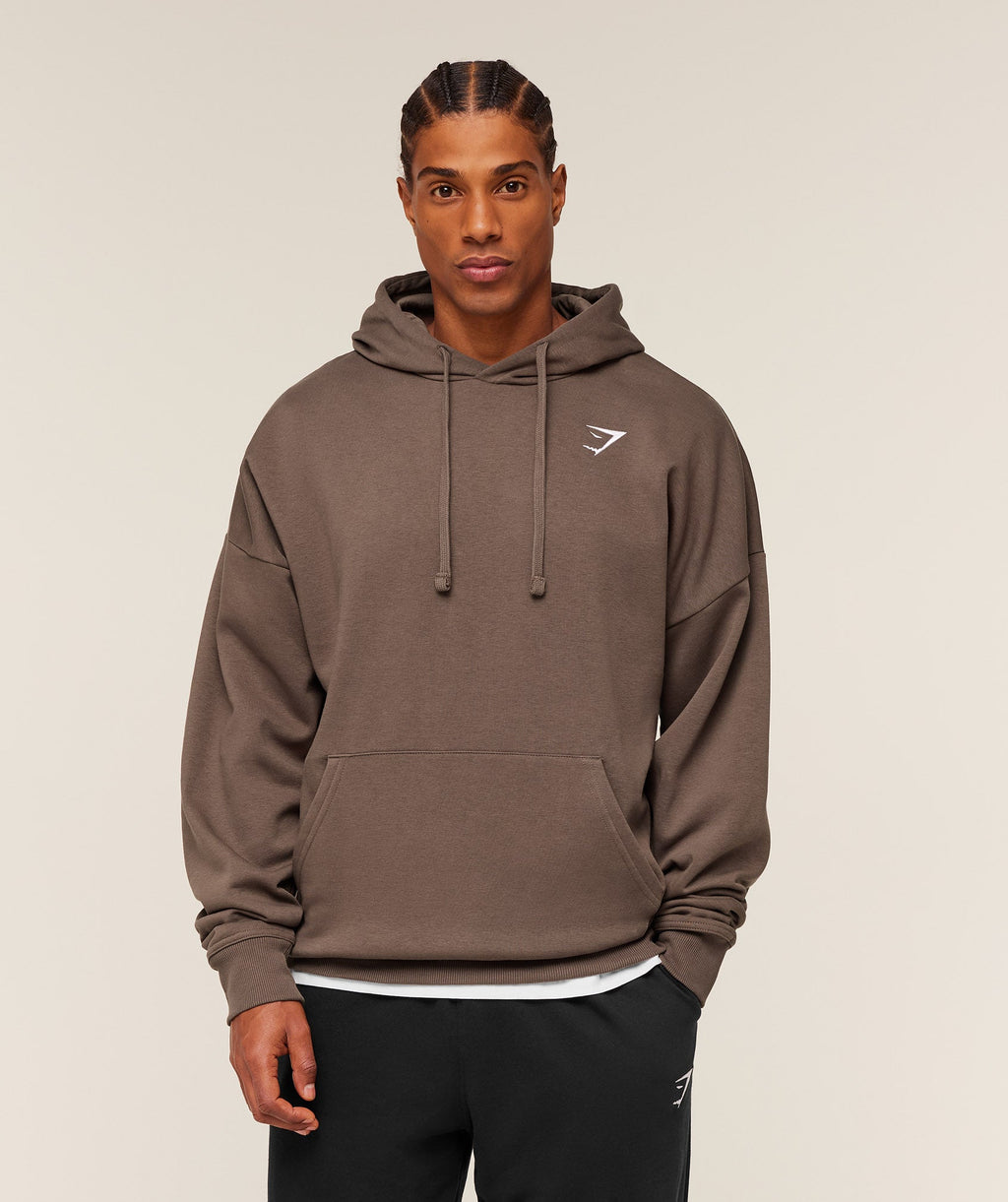 Crest Oversized Hoodie - Soft Brown — imagem 1