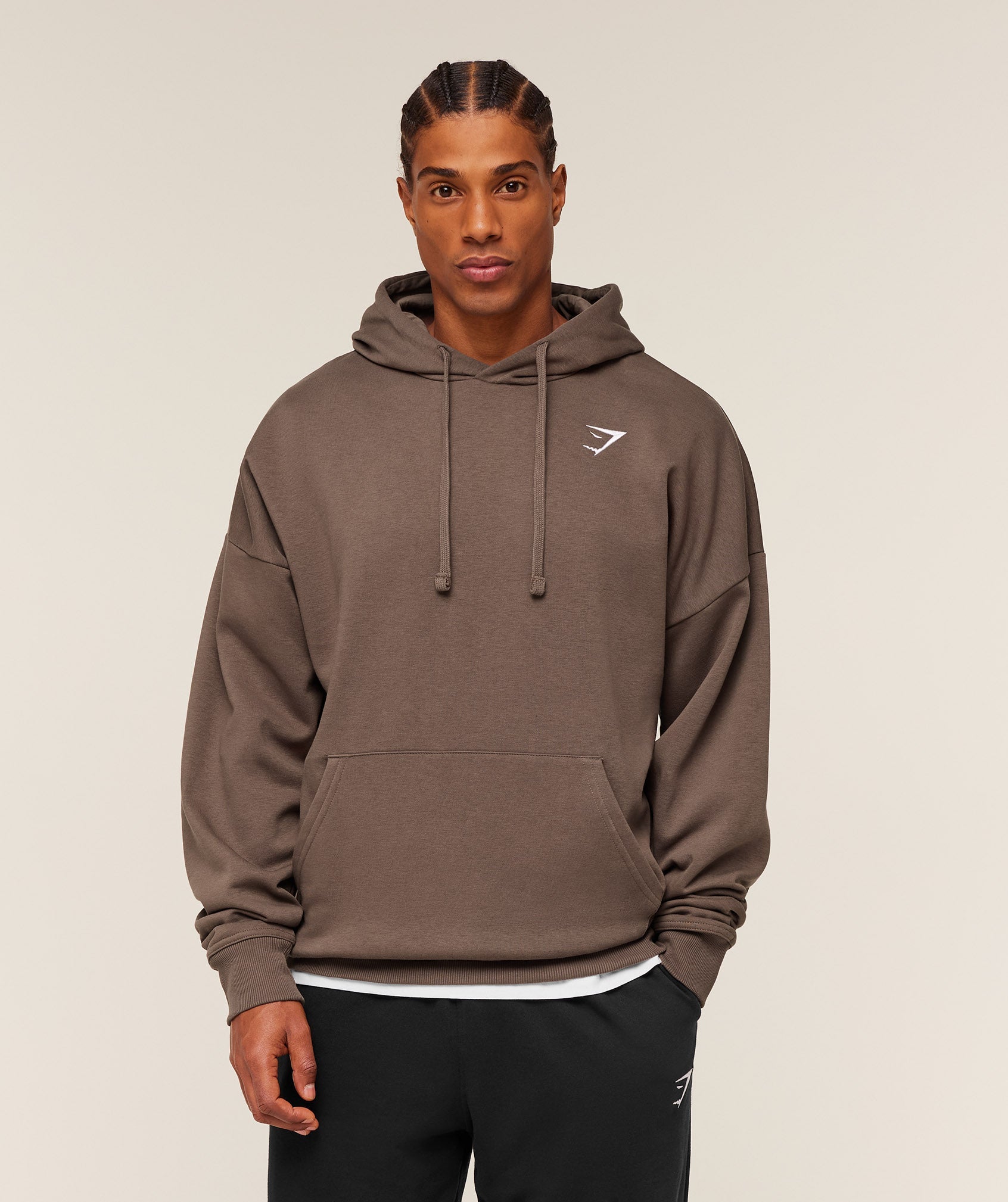 Crest Oversized Hoodie - Soft Brown — imagem 1