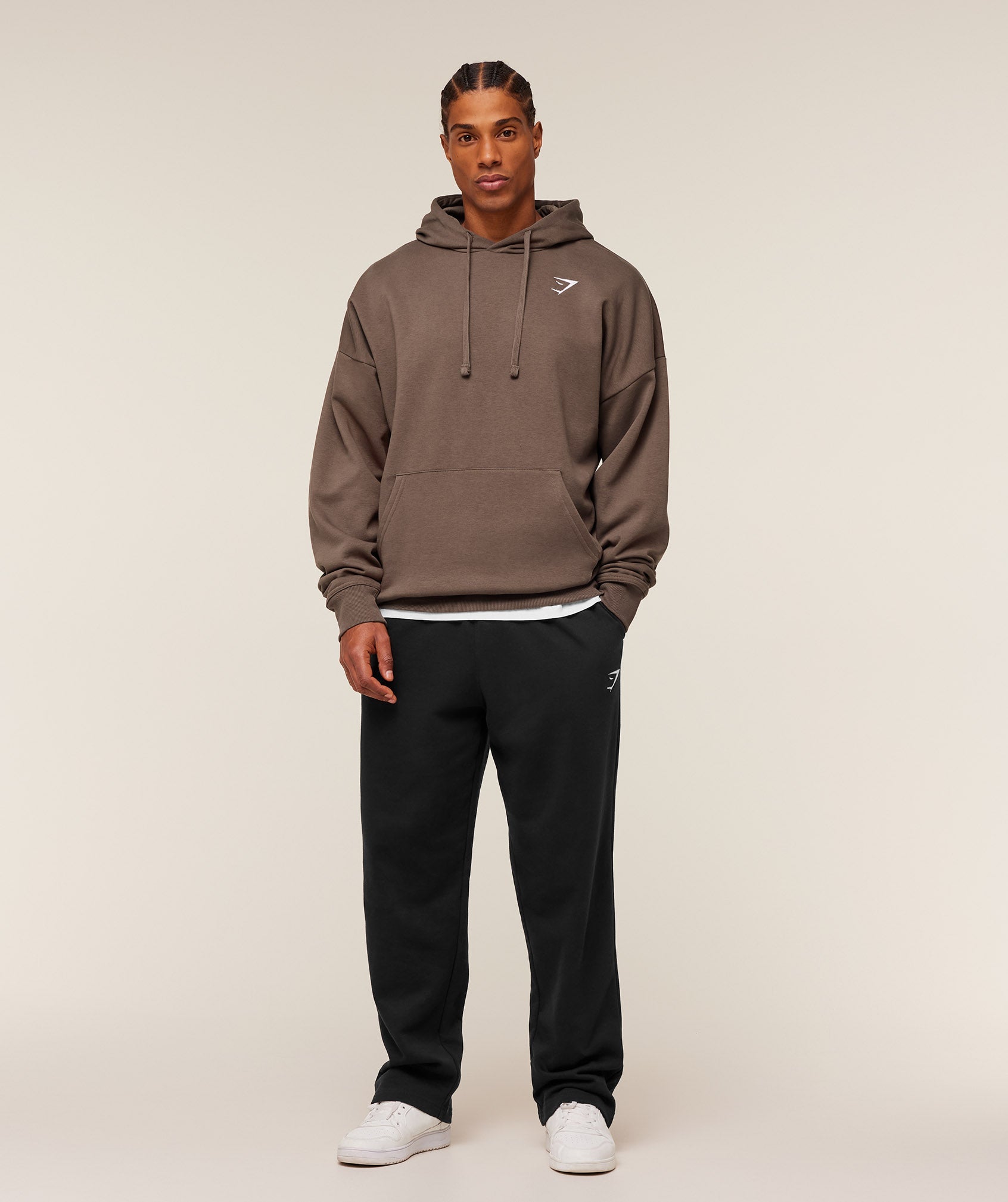 Crest Oversized Hoodie - Soft Brown — imagem 4