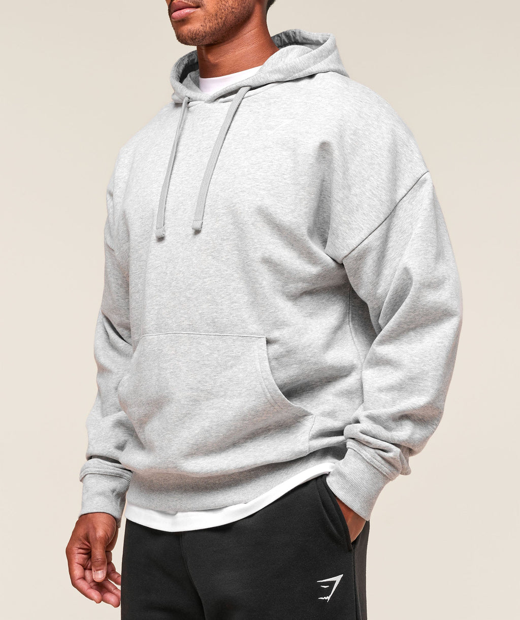 Crest Oversized Hoodie - Light Grey Marl — imagem 3