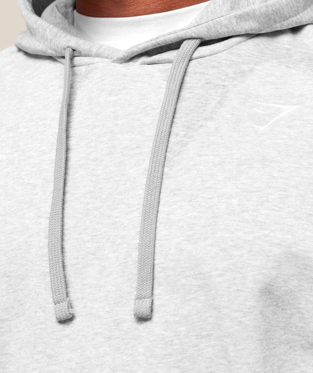 Crest Oversized Hoodie - Light Grey Marl — imagem 4