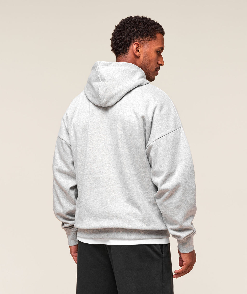 Crest Oversized Hoodie - Light Grey Marl — imagem 2