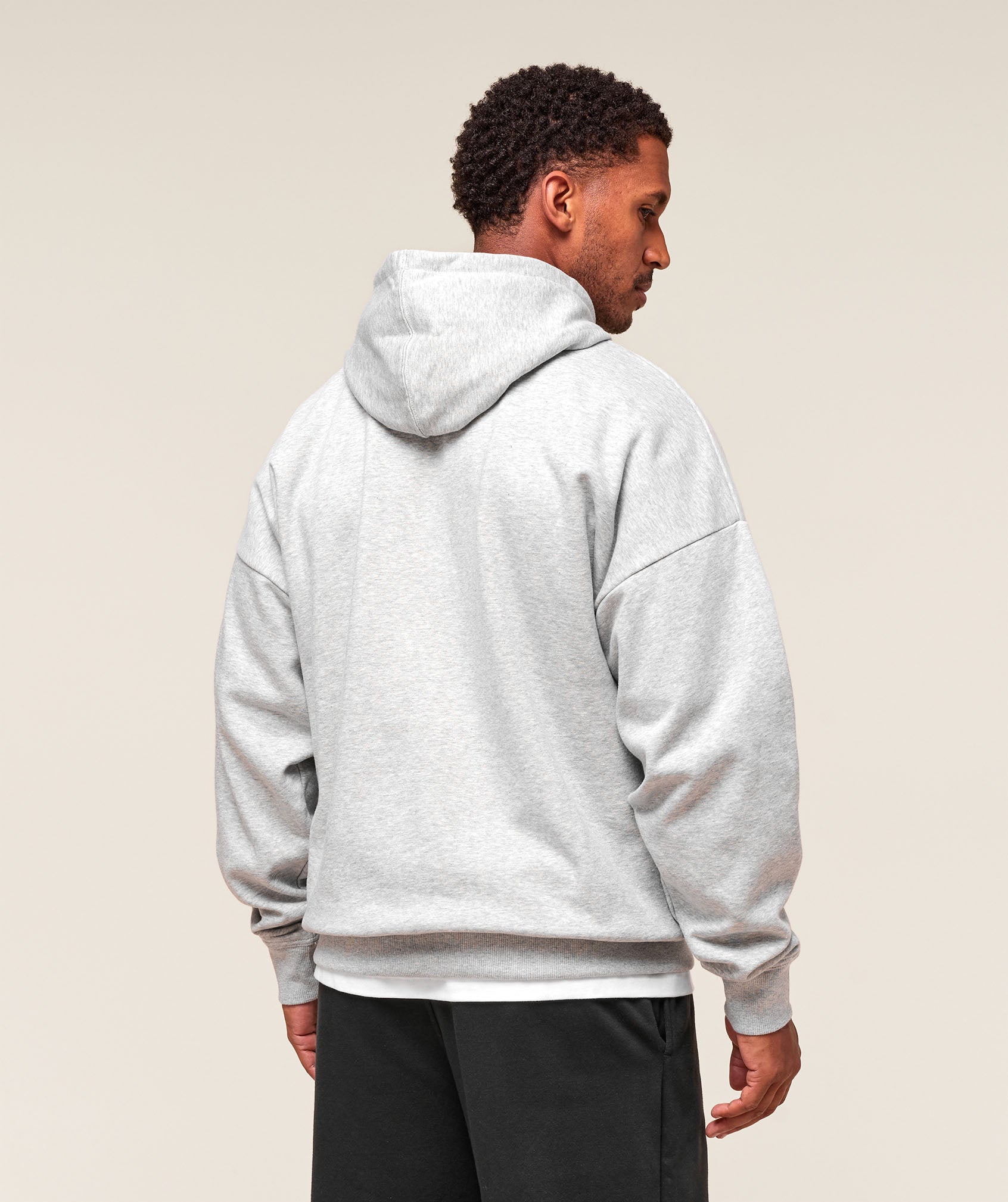Crest Oversized Hoodie - Light Grey Marl — imagem 2