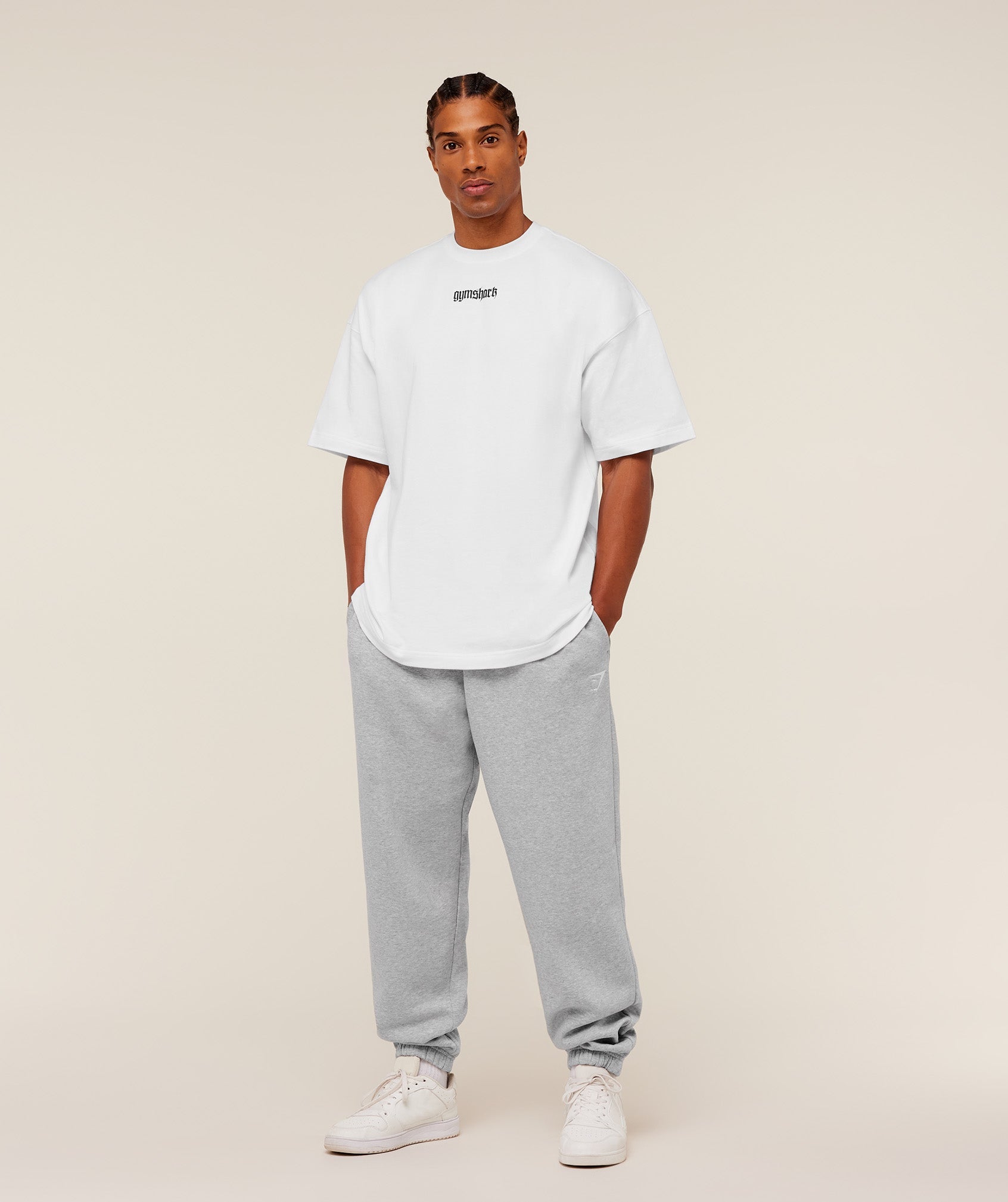 Crest Oversized Joggers - Light Grey Core Marl — imagem 4