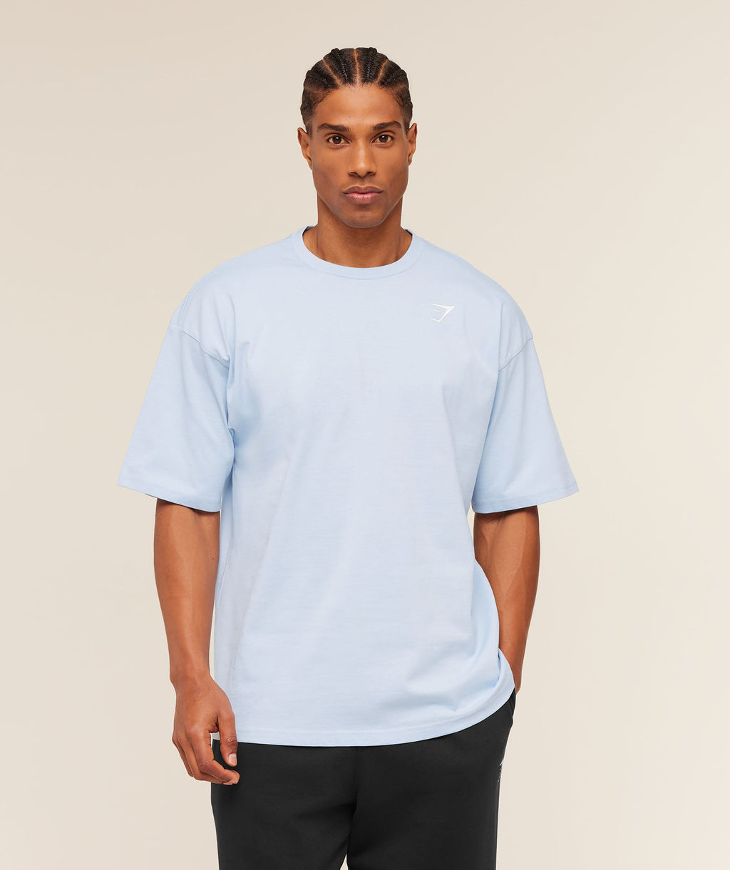 Crest Oversized T-Shirt - Chilled Blue — imagem 4