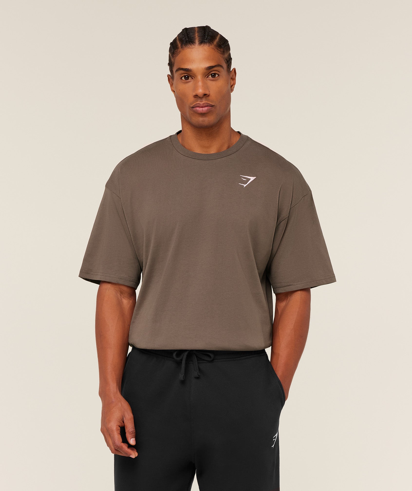 Crest Oversized T-Shirt - Soft Brown — imagem 1