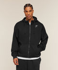 Crest Oversized Zip Up Hoodie - Black — imagem 1