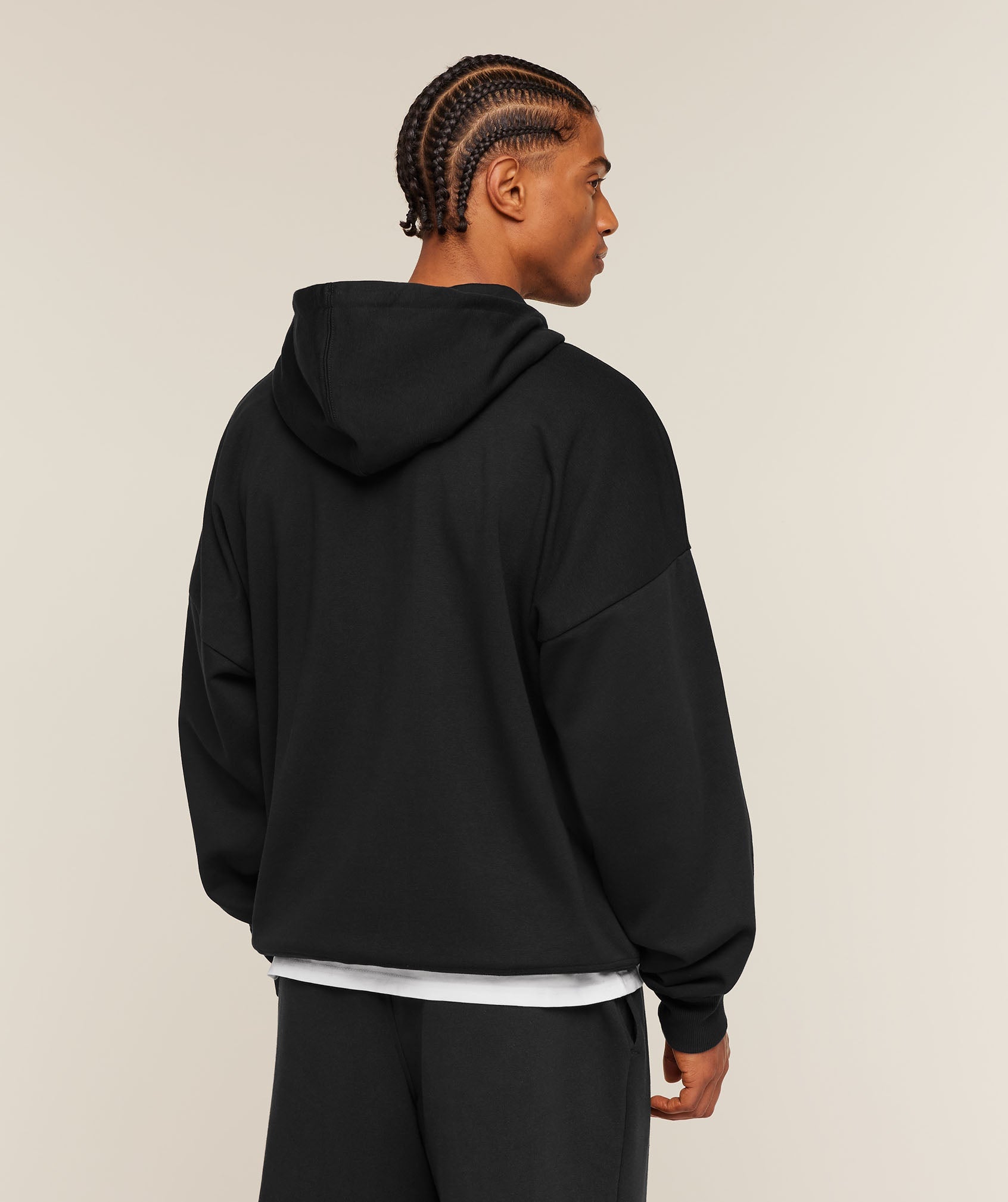 Crest Oversized Zip Up Hoodie - Black — imagem 2