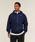 Crest Oversized Zip Up Hoodie - Navy — imagem 1