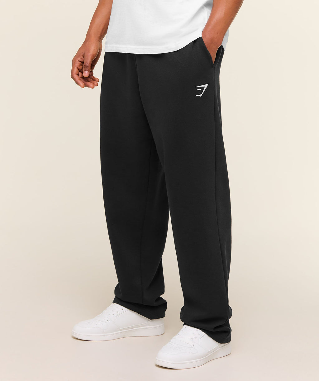 Crest Straight Leg Joggers - Black — imagem 3