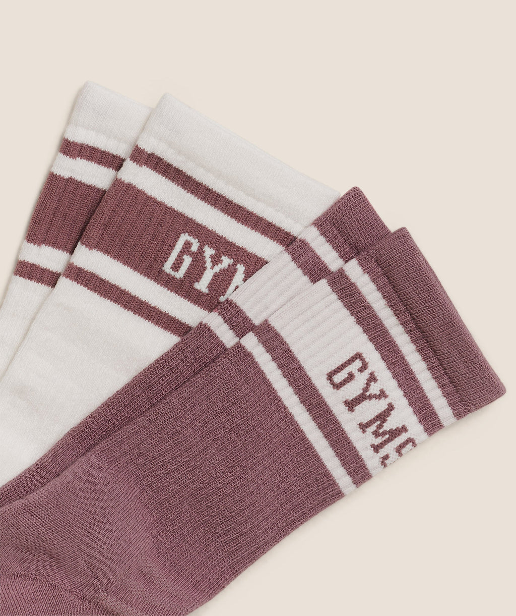 Collegiate Crew Sock 2pk - Calm Pink — imagem 2