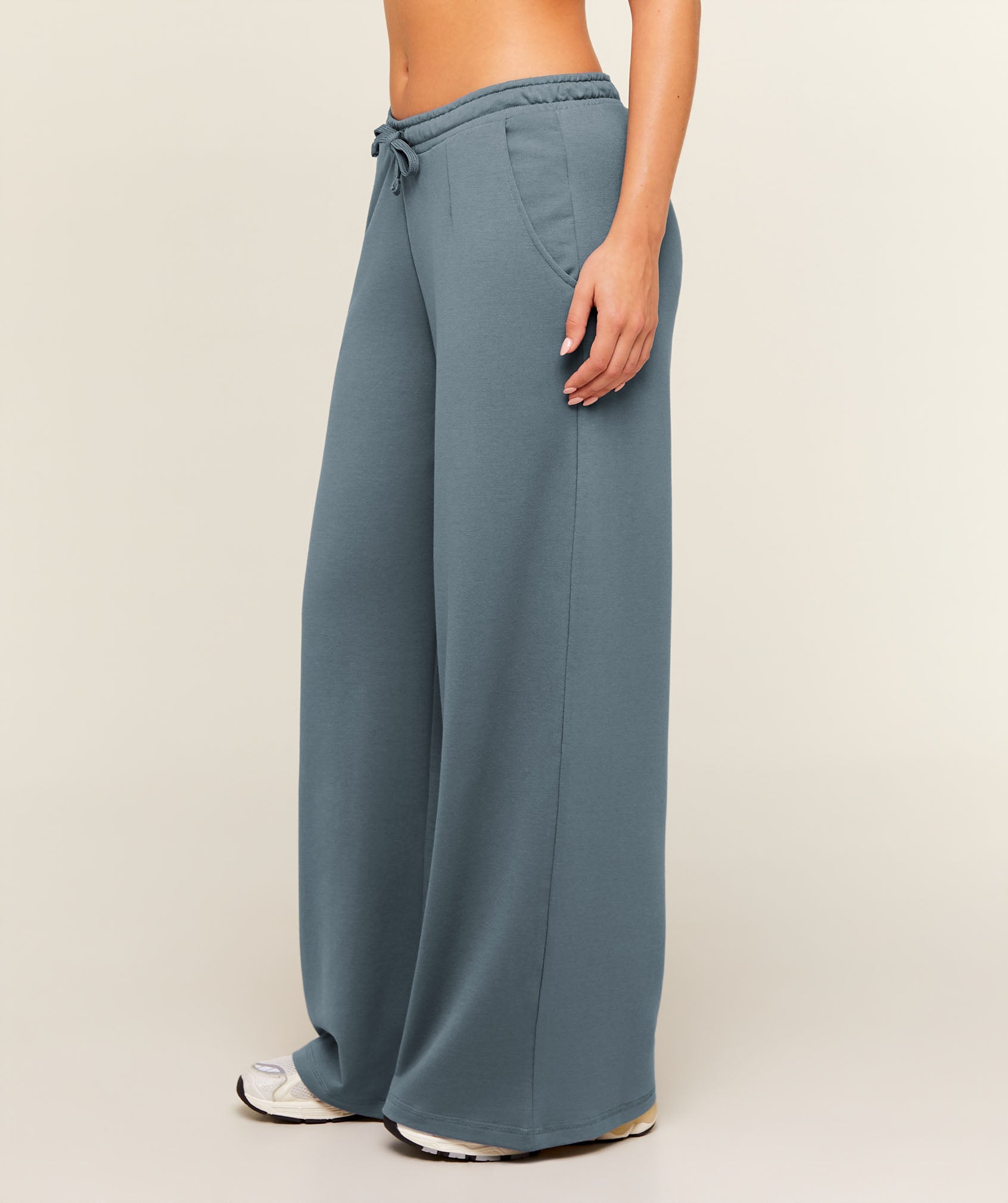 Lightweight Wide Leg Pants Regular - Iron Blue — imagem 4