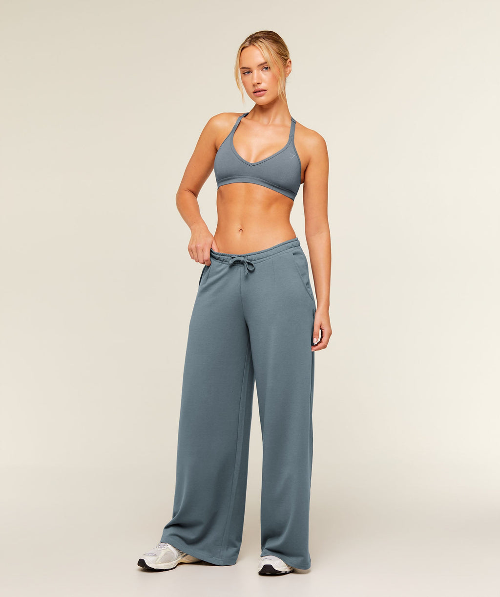 Lightweight Wide Leg Pants Regular - Iron Blue — imagem 5