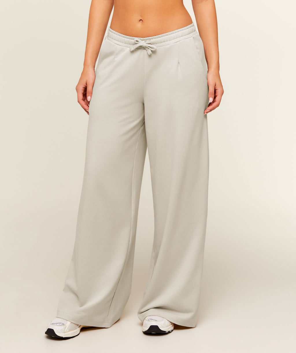 Lightweight Wide Leg Pants Regular - Pebble Grey — imagem 1