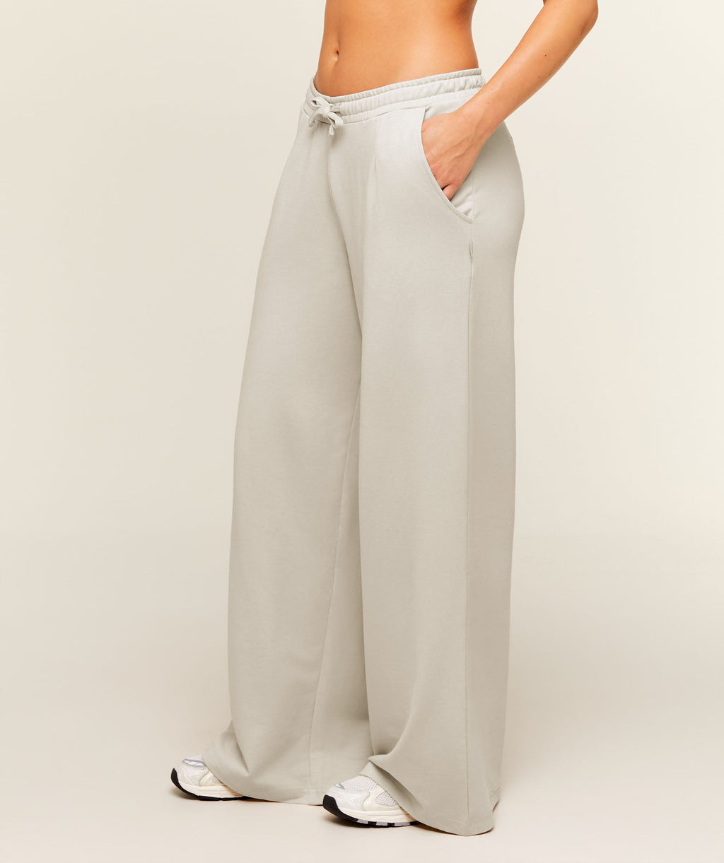 Lightweight Wide Leg Pants Regular - Pebble Grey — imagem 5