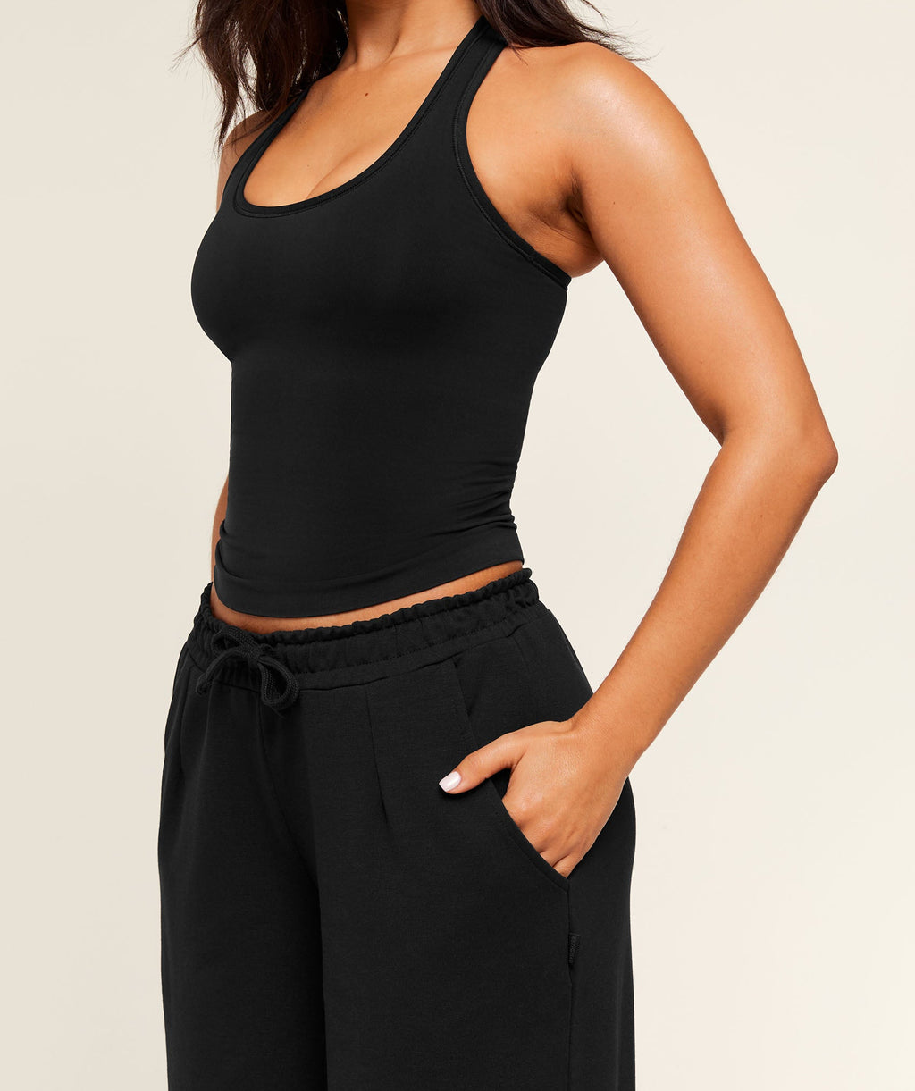 Lightweight Wide Leg Pant Short - Black — imagem 6