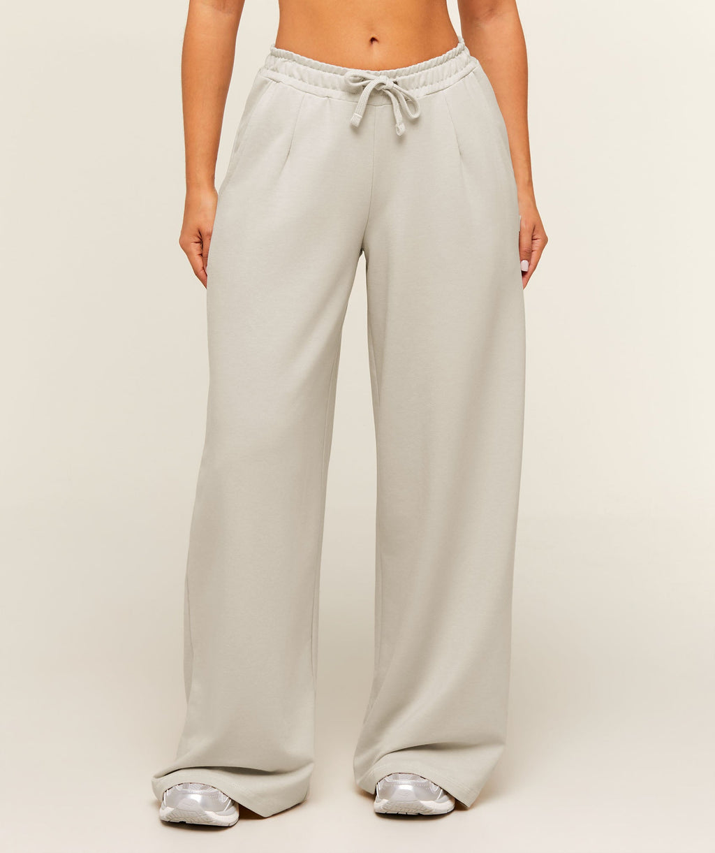 Lightweight Wide Leg Pant Short - Pebble Grey — imagem 1