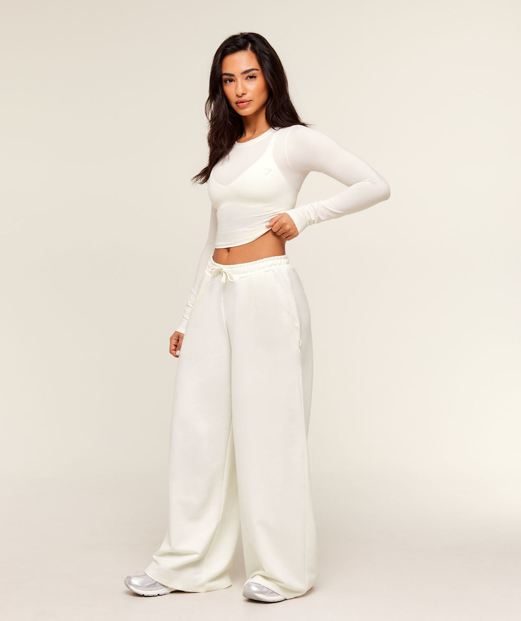 Lightweight Wide Leg Pant Short - Soft White — imagem 5
