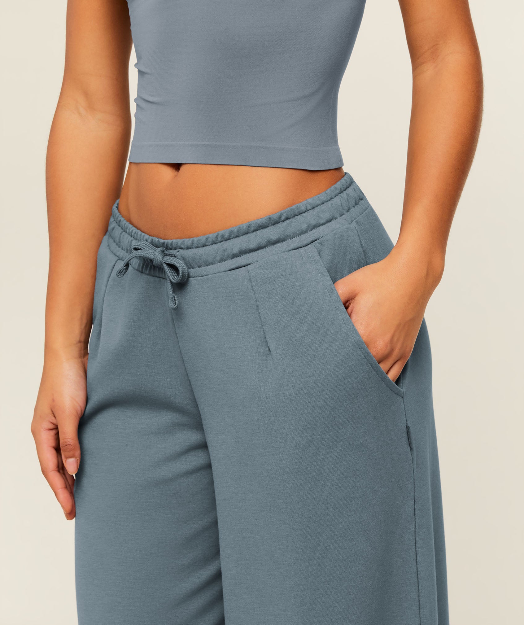 Lightweight Wide Leg Pant Tall - Iron Blue — imagem 6