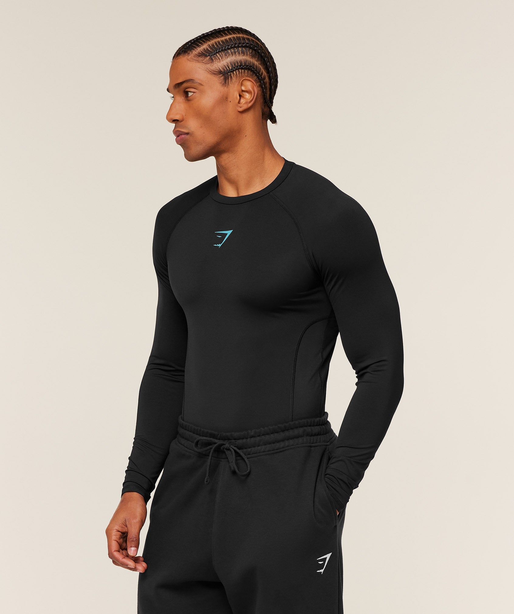 Element Baselayer Long Sleeve T-Shirt - Black/Brand Blue — imagem 3