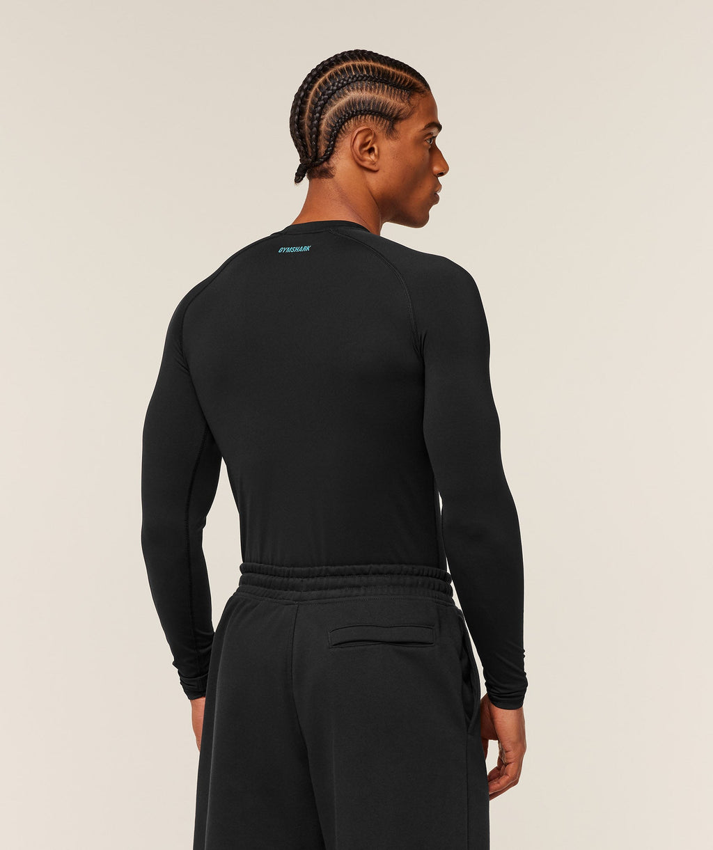 Element Baselayer Long Sleeve T-Shirt - Black/Brand Blue — imagem 2