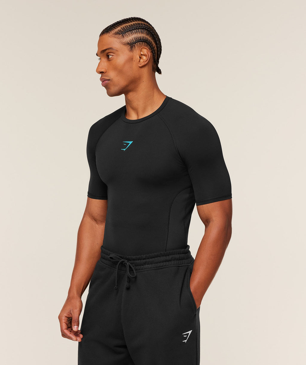 Element Baselayer T-Shirt - Black/Brand Blue — imagem 3