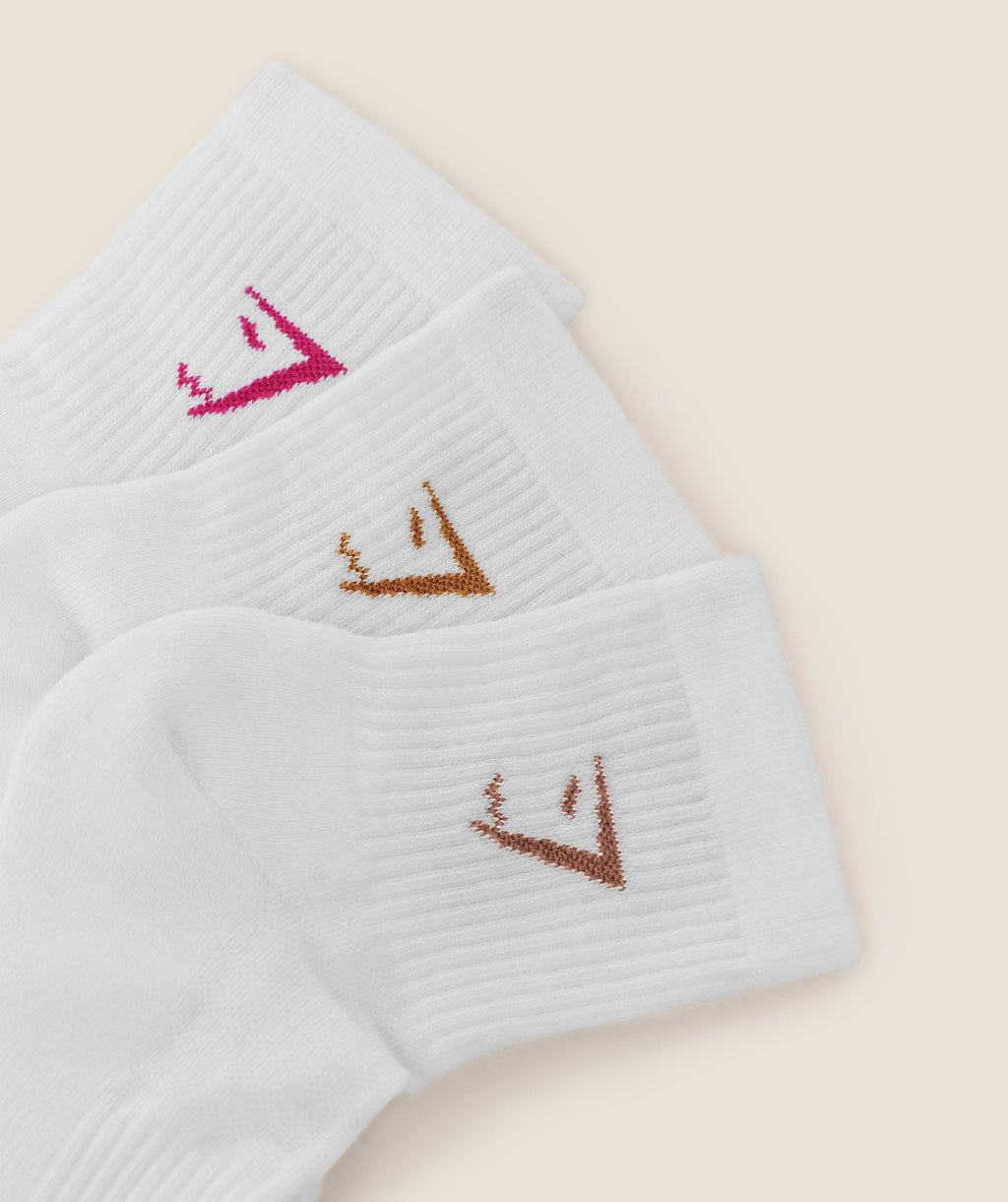 Sweet Treat Graphic Midi Socks 3pk - GS White — imagem 3