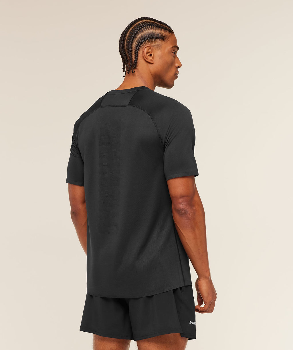 Hybrid Engineered Jacquard T-Shirt - Black — imagem 3