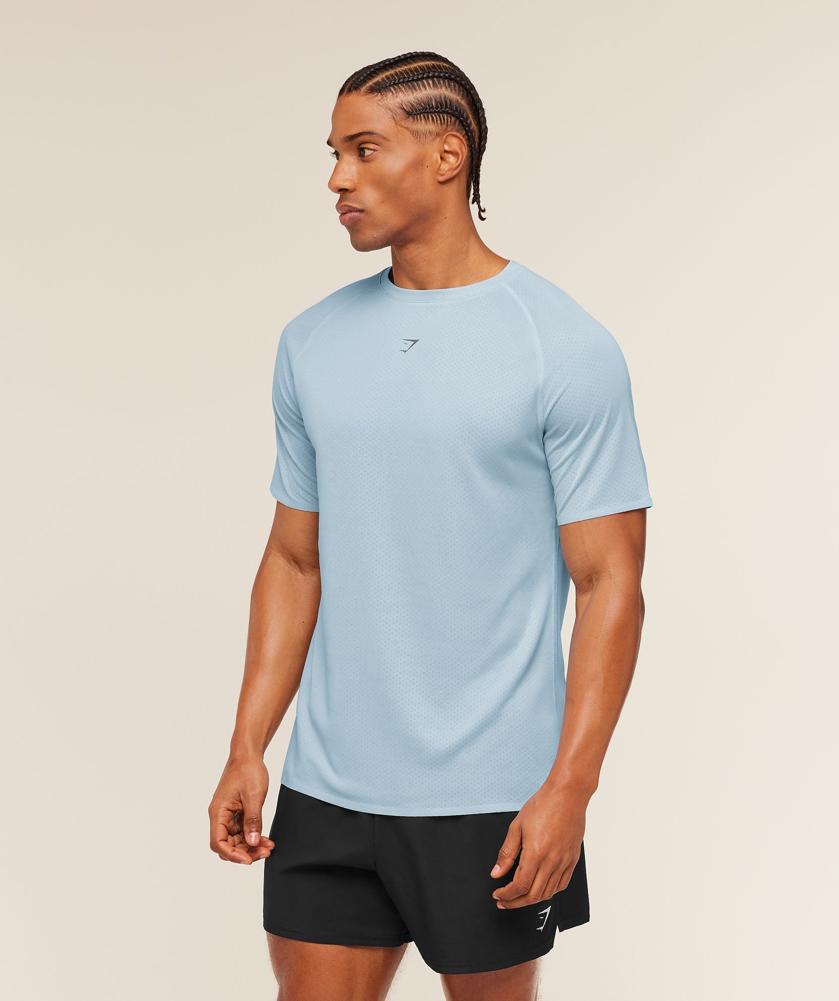 Hybrid Engineered Jacquard T-Shirt - Chilled Blue — imagem 4