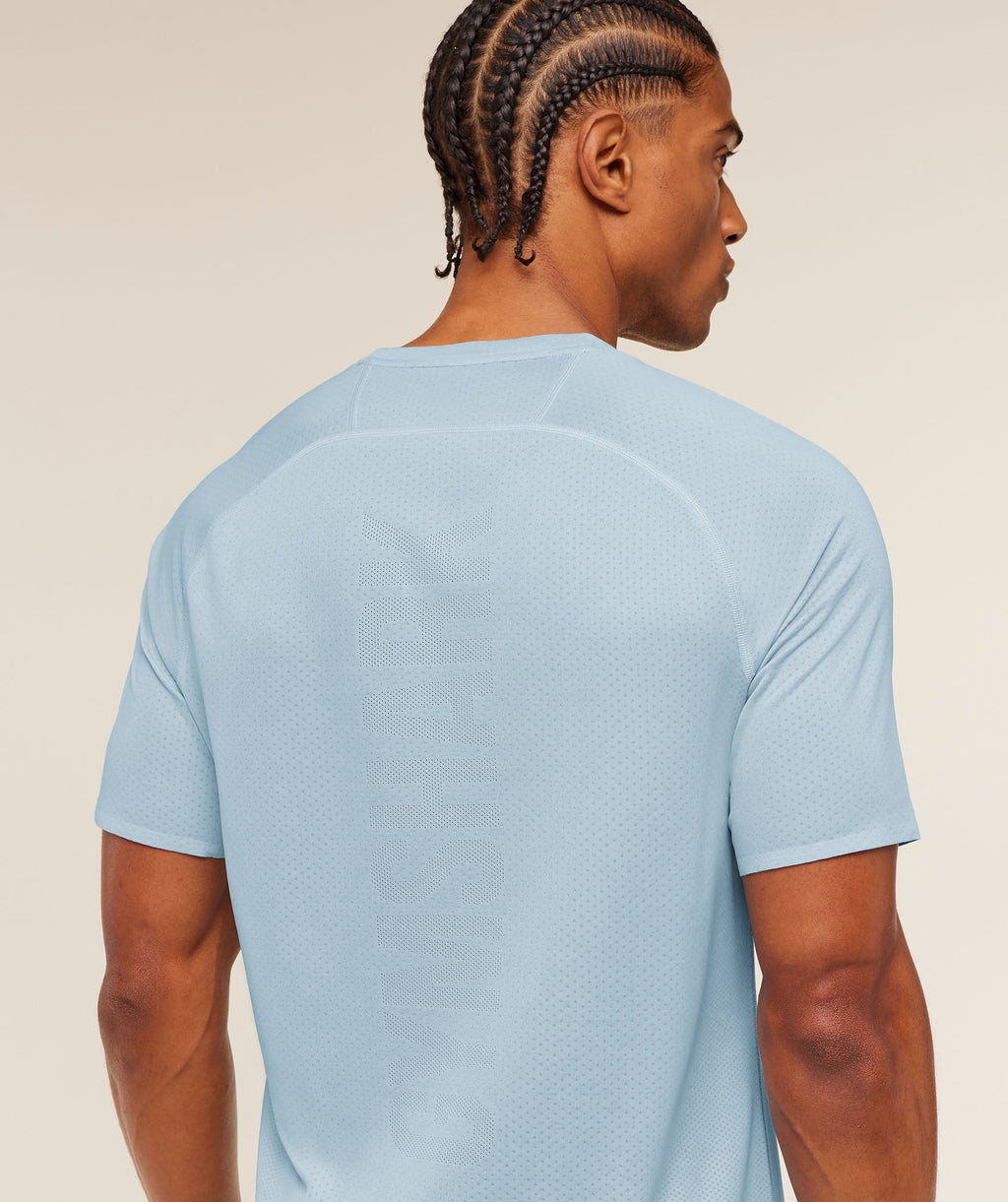 Hybrid Engineered Jacquard T-Shirt - Chilled Blue — imagem 6