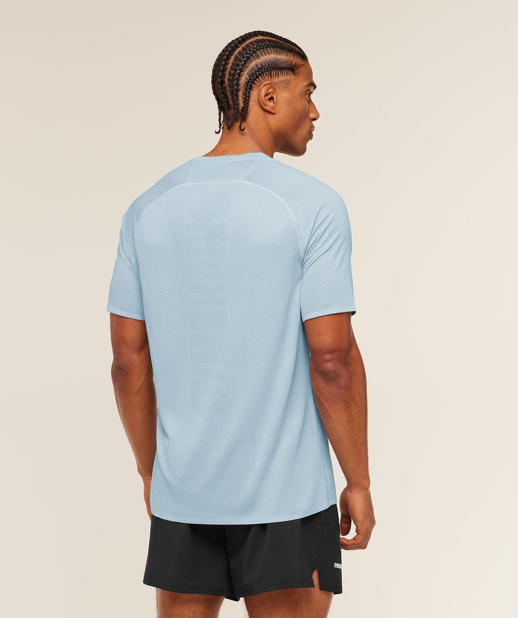 Hybrid Engineered Jacquard T-Shirt - Chilled Blue — imagem 3