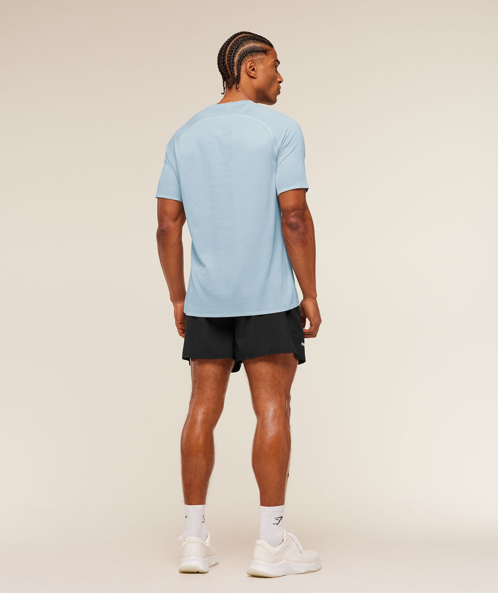 Hybrid Engineered Jacquard T-Shirt - Chilled Blue — imagem 5