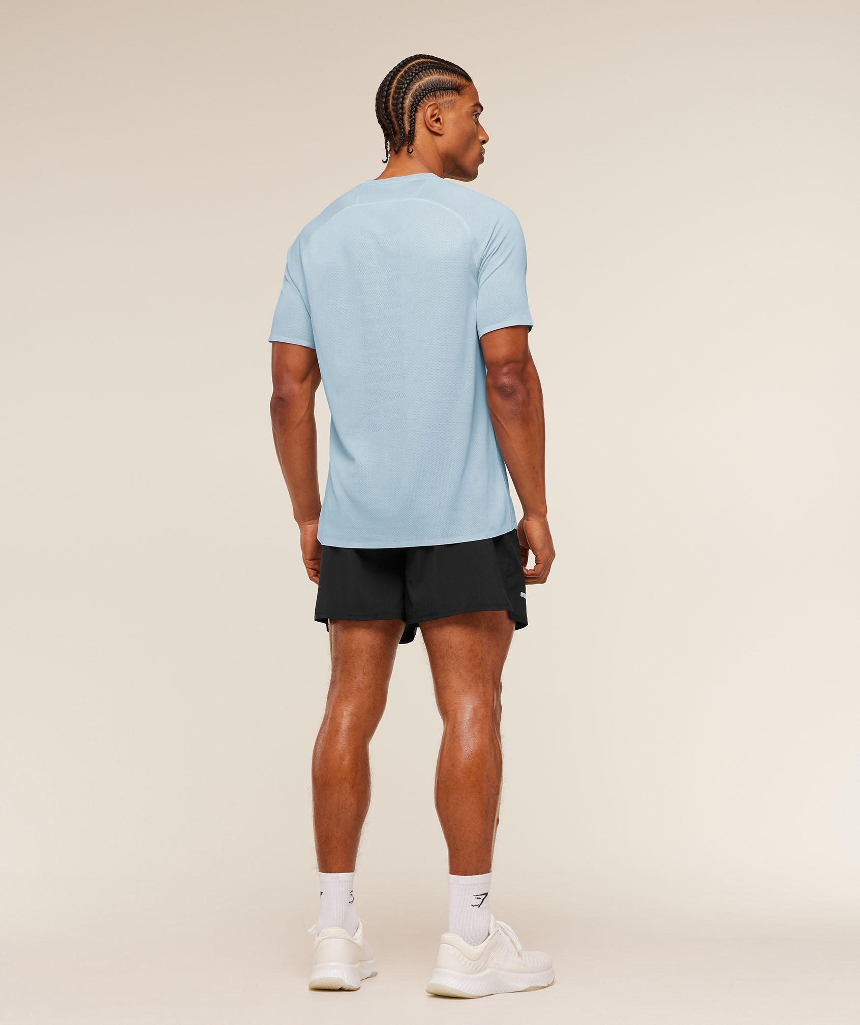 Hybrid Engineered Jacquard T-Shirt - Chilled Blue — imagem 5